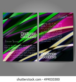 Vector brochure template design, A4 size with colorful wavy polygonal pattern. Professional business flyer template or corporate banner design, can be use for publishing, print and presentation.
