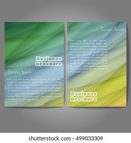 Vector brochure template design, A4 size with colorful wavy polygonal pattern. Professional business flyer template or corporate banner design, can be use for publishing, print and presentation.