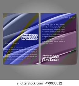 Vector brochure template design, A4 size with colorful wavy polygonal pattern. Professional business flyer template or corporate banner design, can be use for publishing, print and presentation.