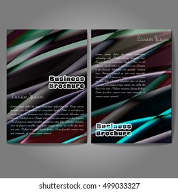 Vector brochure template design, A4 size with colorful wavy polygonal pattern. Professional business flyer template or corporate banner design, can be use for publishing, print and presentation.