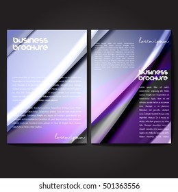Vector brochure template design, A4 size with colorful wavy polygonal pattern. Professional business flyer template or corporate banner design, can be use for publishing, print and presentation.
