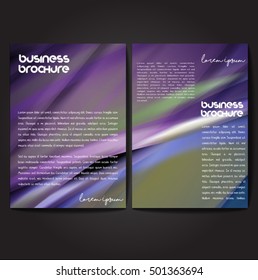 Vector brochure template design, A4 size with colorful wavy polygonal pattern. Professional business flyer template or corporate banner design, can be use for publishing, print and presentation.