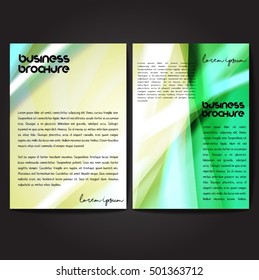 Vector brochure template design, A4 size with colorful wavy polygonal pattern. Professional business flyer template or corporate banner design, can be use for publishing, print and presentation.