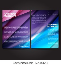 Vector brochure template design, A4 size with colorful wavy polygonal pattern. Professional business flyer template or corporate banner design, can be use for publishing, print and presentation.