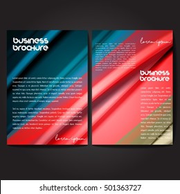 Vector brochure template design, A4 size with colorful wavy polygonal pattern. Professional business flyer template or corporate banner design, can be use for publishing, print and presentation.