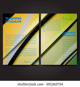 Vector brochure template design, A4 size with colorful wavy polygonal pattern. Professional business flyer template or corporate banner design, can be use for publishing, print and presentation.