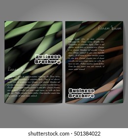 Vector brochure template design, A4 size with colorful wavy polygonal pattern. Professional business flyer template or corporate banner design, can be use for publishing, print and presentation.