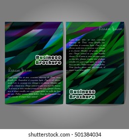 Vector brochure template design, A4 size with colorful wavy polygonal pattern. Professional business flyer template or corporate banner design, can be use for publishing, print and presentation.