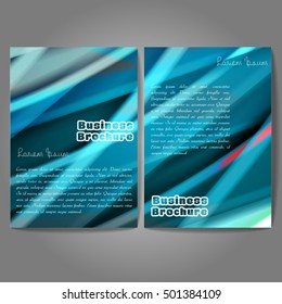 Vector brochure template design, A4 size with colorful wavy polygonal pattern. Professional business flyer template or corporate banner design, can be use for publishing, print and presentation.