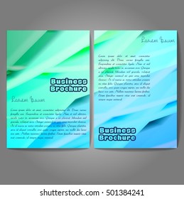 Vector brochure template design, A4 size with colorful wavy polygonal pattern. Professional business flyer template or corporate banner design, can be use for publishing, print and presentation.