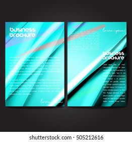 Vector brochure template design, A4 size with colorful wavy polygonal pattern. Professional business flyer template or corporate banner design, can be use for publishing, print and presentation.
