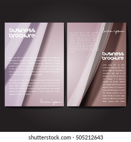 Vector brochure template design, A4 size with colorful wavy polygonal pattern. Professional business flyer template or corporate banner design, can be use for publishing, print and presentation.