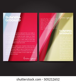 Vector brochure template design, A4 size with colorful wavy polygonal pattern. Professional business flyer template or corporate banner design, can be use for publishing, print and presentation.