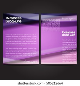 Vector brochure template design, A4 size with colorful wavy polygonal pattern. Professional business flyer template or corporate banner design, can be use for publishing, print and presentation.