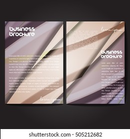 Vector brochure template design, A4 size with colorful wavy polygonal pattern. Professional business flyer template or corporate banner design, can be use for publishing, print and presentation.