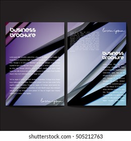 Vector brochure template design, A4 size with colorful wavy polygonal pattern. Professional business flyer template or corporate banner design, can be use for publishing, print and presentation.
