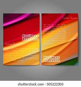 Vector brochure template design, A4 size with colorful wavy polygonal pattern. Professional business flyer template or corporate banner design, can be use for publishing, print and presentation.