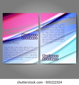 Vector brochure template design, A4 size with colorful wavy polygonal pattern. Professional business flyer template or corporate banner design, can be use for publishing, print and presentation.