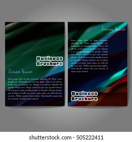 Vector brochure template design, A4 size with colorful wavy polygonal pattern. Professional business flyer template or corporate banner design, can be use for publishing, print and presentation.