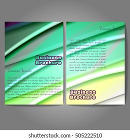 Vector brochure template design, A4 size with colorful wavy polygonal pattern. Professional business flyer template or corporate banner design, can be use for publishing, print and presentation.