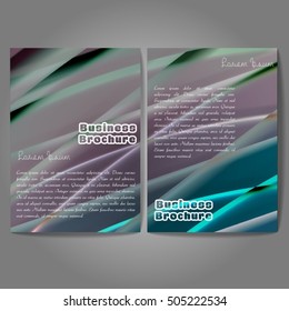 Vector brochure template design, A4 size with colorful wavy polygonal pattern. Professional business flyer template or corporate banner design, can be use for publishing, print and presentation.
