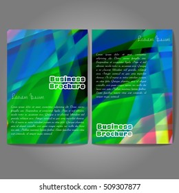 Vector brochure template design, A4 size with colorful polygonal pattern. Professional business flyer template or corporate banner design, can be use for publishing, print and presentation.