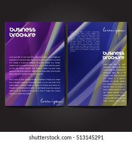 Vector brochure template design, A4 size with colorful wavy polygonal pattern. Professional business flyer template or corporate banner design, can be use for publishing, print and presentation.