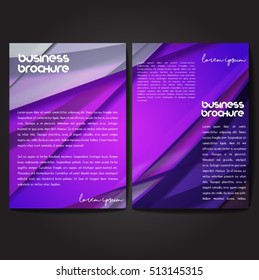 Vector brochure template design, A4 size with colorful wavy polygonal pattern. Professional business flyer template or corporate banner design, can be use for publishing, print and presentation.