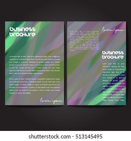 Vector brochure template design, A4 size with colorful wavy polygonal pattern. Professional business flyer template or corporate banner design, can be use for publishing, print and presentation.