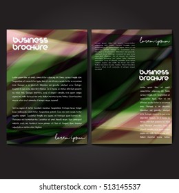 Vector brochure template design, A4 size with colorful wavy polygonal pattern. Professional business flyer template or corporate banner design, can be use for publishing, print and presentation.