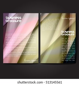 Vector brochure template design, A4 size with colorful wavy polygonal pattern. Professional business flyer template or corporate banner design, can be use for publishing, print and presentation.