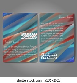 Vector brochure template design, A4 size with colorful wavy polygonal pattern. Professional business flyer template or corporate banner design, can be use for publishing, print and presentation.