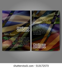 Vector brochure template design, A4 size with colorful wavy polygonal pattern. Professional business flyer template or corporate banner design, can be use for publishing, print and presentation.