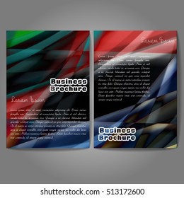 Vector brochure template design, A4 size with colorful wavy polygonal pattern. Professional business flyer template or corporate banner design, can be use for publishing, print and presentation.