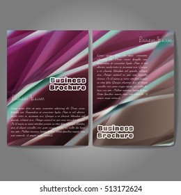 Vector brochure template design, A4 size with colorful wavy polygonal pattern. Professional business flyer template or corporate banner design, can be use for publishing, print and presentation.