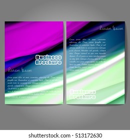 Vector brochure template design, A4 size with colorful wavy polygonal pattern. Professional business flyer template or corporate banner design, can be use for publishing, print and presentation.