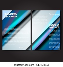 Vector brochure template design, A4 size with colorful wavy polygonal pattern. Professional business flyer template or corporate banner design, can be use for publishing, print and presentation.