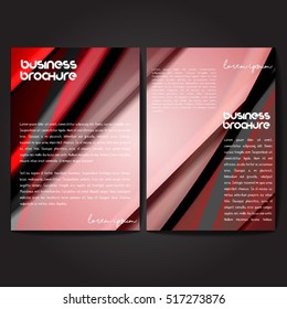 Vector brochure template design, A4 size with colorful wavy polygonal pattern. Professional business flyer template or corporate banner design, can be use for publishing, print and presentation.