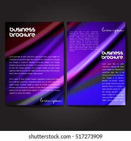 Vector brochure template design, A4 size with colorful wavy polygonal pattern. Professional business flyer template or corporate banner design, can be use for publishing, print and presentation.