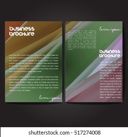 Vector brochure template design, A4 size with colorful wavy polygonal pattern. Professional business flyer template or corporate banner design, can be use for publishing, print and presentation.