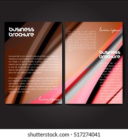 Vector brochure template design, A4 size with colorful wavy polygonal pattern. Professional business flyer template or corporate banner design, can be use for publishing, print and presentation.