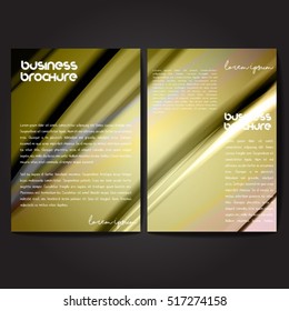 Vector brochure template design, A4 size with colorful wavy polygonal pattern. Professional business flyer template or corporate banner design, can be use for publishing, print and presentation.