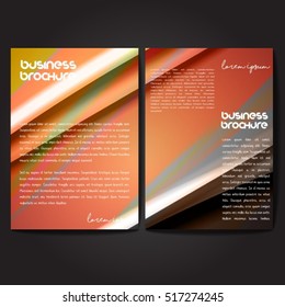 Vector brochure template design, A4 size with colorful wavy polygonal pattern. Professional business flyer template or corporate banner design, can be use for publishing, print and presentation.