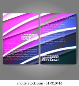 Vector brochure template design, A4 size with colorful wavy polygonal pattern. Professional business flyer template or corporate banner design, can be use for publishing, print and presentation.