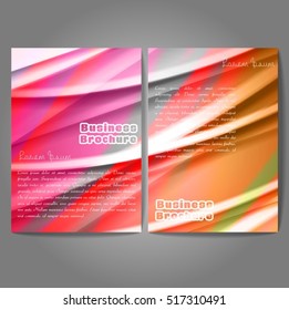 Vector brochure template design, A4 size with colorful wavy polygonal pattern. Professional business flyer template or corporate banner design, can be use for publishing, print and presentation.