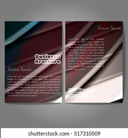 Vector brochure template design, A4 size with colorful wavy polygonal pattern. Professional business flyer template or corporate banner design, can be use for publishing, print and presentation.