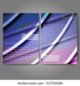 Vector brochure template design, A4 size with colorful wavy polygonal pattern. Professional business flyer template or corporate banner design, can be use for publishing, print and presentation.