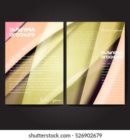 Vector brochure template design, A4 size with colorful wavy polygonal pattern. Professional business flyer template or corporate banner design, can be use for publishing, print and presentation.