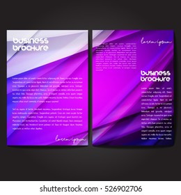 Vector brochure template design, A4 size with colorful wavy polygonal pattern. Professional business flyer template or corporate banner design, can be use for publishing, print and presentation.