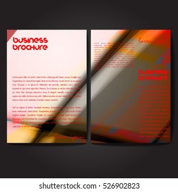 Vector brochure template design, A4 size with colorful wavy polygonal pattern. Professional business flyer template or corporate banner design, can be use for publishing, print and presentation.